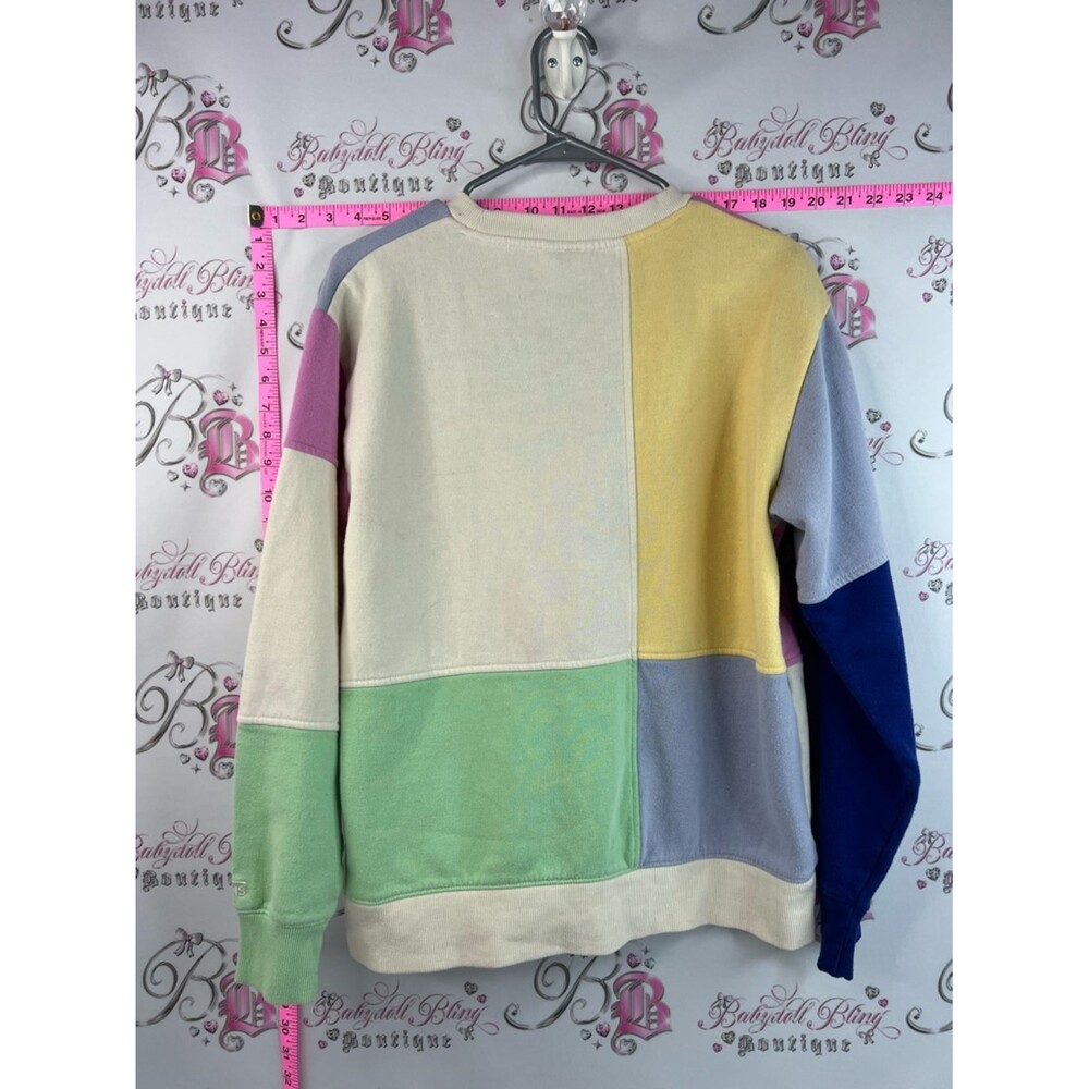 Vans Colorblock Pastel Crewneck Sweatshirt - Pink, Yellow, Blue, Cream, Green - Picture 2 of 10